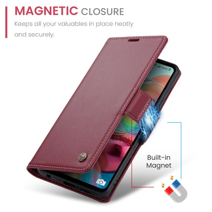 For Samsung Galaxy A71 4G CaseMe 023 Butterfly Buckle Litchi Texture RFID Anti-theft Leather Phone Case(Wine Red) - Galaxy Phone Cases by CaseMe | Online Shopping South Africa | PMC Jewellery | Buy Now Pay Later Mobicred