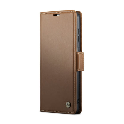 For Samsung Galaxy A20/A30/M10s CaseMe 023 Butterfly Buckle Litchi Texture RFID Anti-theft Leather Phone Case(Brown) - Galaxy Phone Cases by CaseMe | Online Shopping South Africa | PMC Jewellery | Buy Now Pay Later Mobicred