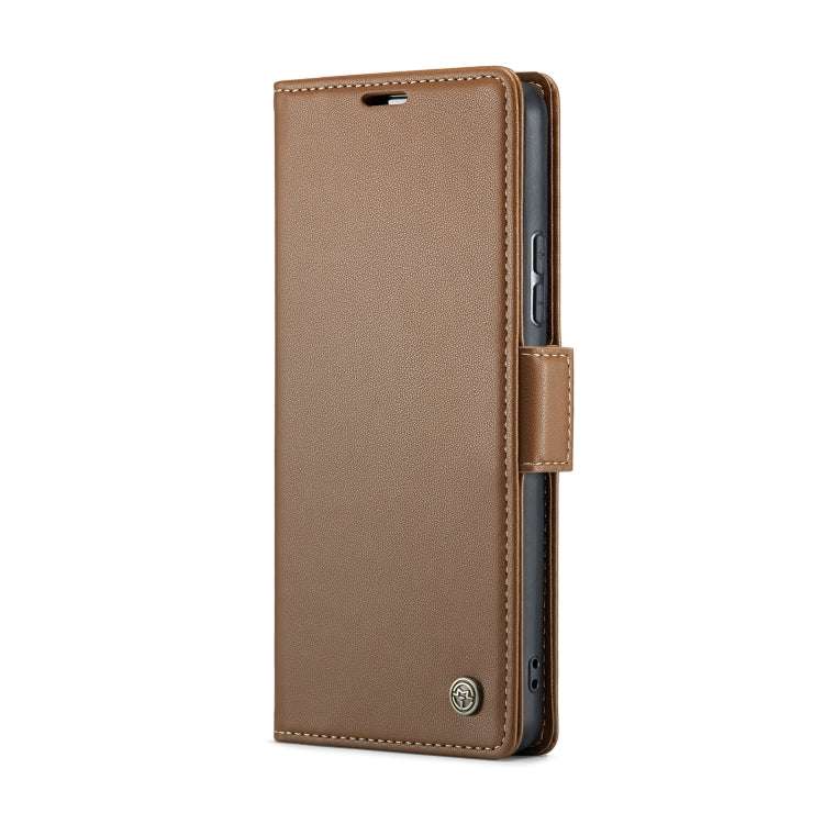 For Samsung Galaxy A54 5G CaseMe 023 Butterfly Buckle Litchi Texture RFID Anti-theft Leather Phone Case(Brown) - Galaxy Phone Cases by CaseMe | Online Shopping South Africa | PMC Jewellery | Buy Now Pay Later Mobicred