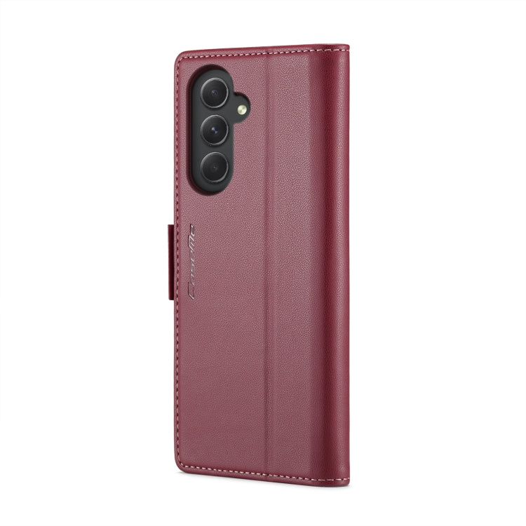 For Samsung Galaxy A54 5G CaseMe 023 Butterfly Buckle Litchi Texture RFID Anti-theft Leather Phone Case(Wine Red) - Galaxy Phone Cases by CaseMe | Online Shopping South Africa | PMC Jewellery | Buy Now Pay Later Mobicred