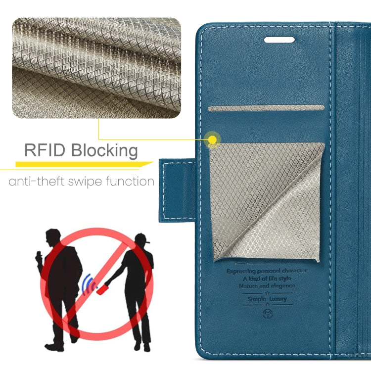 For Samsung Galaxy S23 FE 5G CaseMe 023 Butterfly Buckle Litchi Texture RFID Anti-theft Leather Phone Case(Blue) - Galaxy Phone Cases by CaseMe | Online Shopping South Africa | PMC Jewellery | Buy Now Pay Later Mobicred