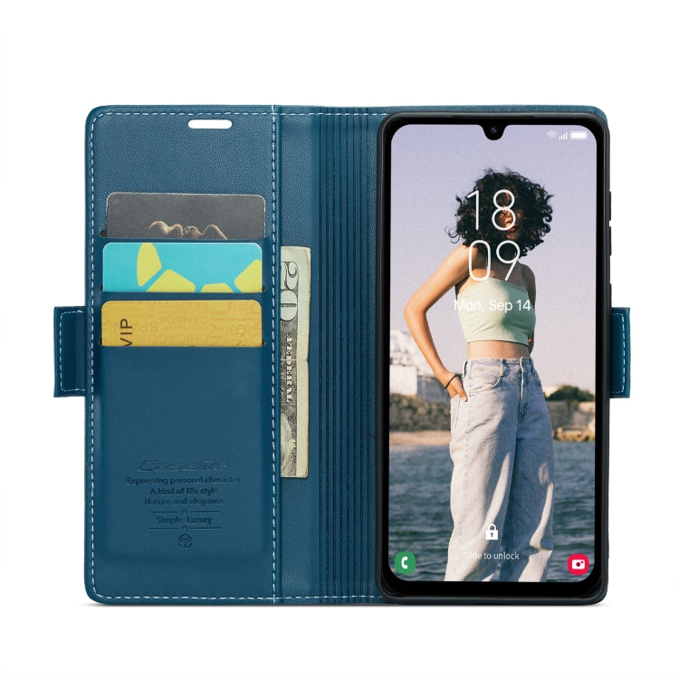 For Samsung Galaxy A15 4G/5G CaseMe 023 Butterfly Buckle Litchi Texture RFID Anti-theft Leather Phone Case(Blue) - Galaxy Phone Cases by CaseMe | Online Shopping South Africa | PMC Jewellery | Buy Now Pay Later Mobicred