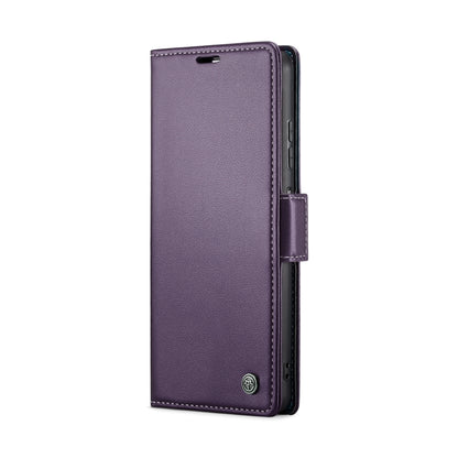 For Samsung Galaxy A05s CaseMe 023 Butterfly Buckle Litchi Texture RFID Anti-theft Leather Phone Case(Pearly Purple) - Galaxy Phone Cases by CaseMe | Online Shopping South Africa | PMC Jewellery | Buy Now Pay Later Mobicred