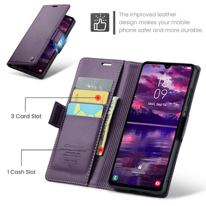 For Samsung Galaxy A05s CaseMe 023 Butterfly Buckle Litchi Texture RFID Anti-theft Leather Phone Case(Pearly Purple) - Galaxy Phone Cases by CaseMe | Online Shopping South Africa | PMC Jewellery | Buy Now Pay Later Mobicred