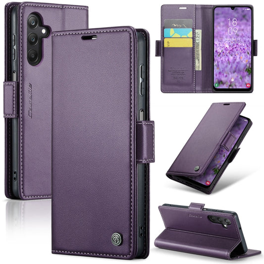 For Samsung Galaxy A25 5G CaseMe 023 Butterfly Buckle Litchi Texture RFID Anti-theft Leather Phone Case(Pearly Purple) - Galaxy Phone Cases by CaseMe | Online Shopping South Africa | PMC Jewellery | Buy Now Pay Later Mobicred