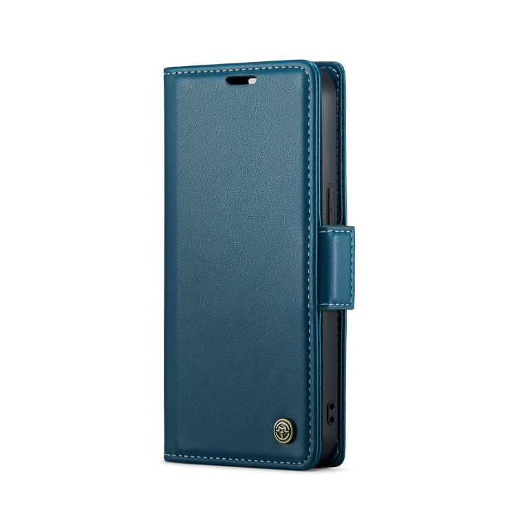 For iPhone 15 Plus CaseMe 023 Butterfly Buckle Litchi Texture RFID Anti-theft Leather Phone Case(Blue) - iPhone 15 Plus Cases by CaseMe | Online Shopping South Africa | PMC Jewellery | Buy Now Pay Later Mobicred