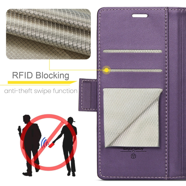 For Xiaomi Mi 10T 5G／10T Pro 5G CaseMe 023 Butterfly Buckle Litchi Texture RFID Anti-theft Leather Phone Case(Pearly Purple) - Xiaomi Cases by CaseMe | Online Shopping South Africa | PMC Jewellery | Buy Now Pay Later Mobicred