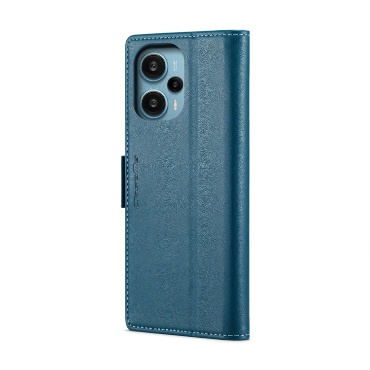 For Xiaomi Poco F5 5G/Redmi Note 12 Turbo 5G CaseMe 023 Butterfly Buckle Litchi Texture RFID Anti-theft Leather Phone Case(Blue) - Xiaomi Cases by CaseMe | Online Shopping South Africa | PMC Jewellery | Buy Now Pay Later Mobicred