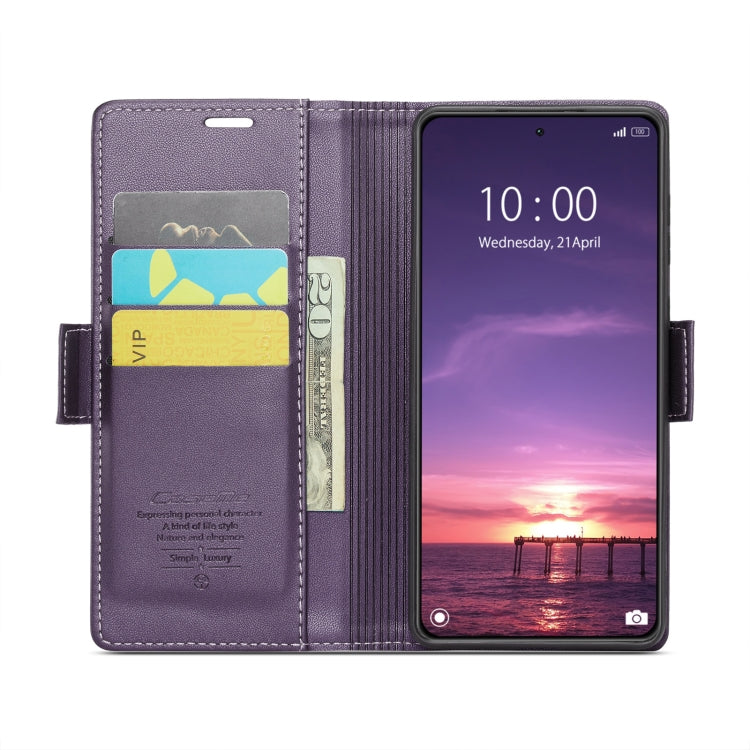 For Xiaomi 14 CaseMe 023 Butterfly Buckle Litchi Texture RFID Anti-theft Leather Phone Case(Pearly Purple) - 14 Cases by CaseMe | Online Shopping South Africa | PMC Jewellery | Buy Now Pay Later Mobicred