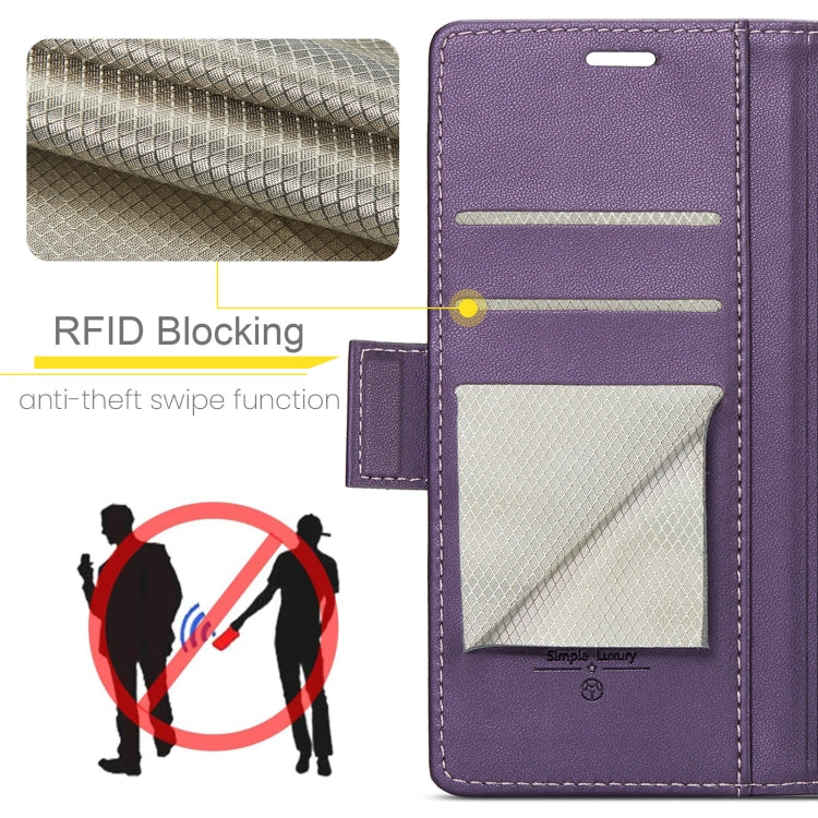 For Xiaomi Poco X6 5G CaseMe 023 Butterfly Buckle Litchi Texture RFID Anti-theft Leather Phone Case(Pearly Purple) - Xiaomi Cases by CaseMe | Online Shopping South Africa | PMC Jewellery | Buy Now Pay Later Mobicred