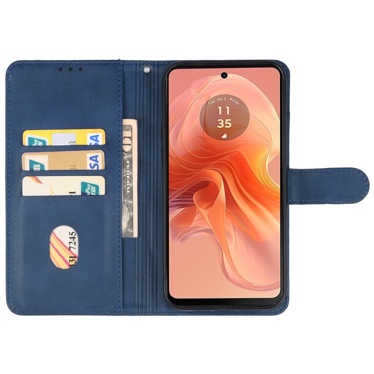 For Motorola Moto G04 Leather Phone Case(Blue) - Motorola Cases by PMC Jewellery | Online Shopping South Africa | PMC Jewellery | Buy Now Pay Later Mobicred