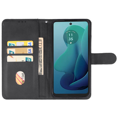 For Motorola Moto G 5G 2024 Leather Phone Case(Black) - Motorola Cases by PMC Jewellery | Online Shopping South Africa | PMC Jewellery | Buy Now Pay Later Mobicred