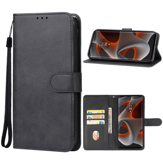 For Motorola Edge 50 Pro Leather Phone Case(Black) - Motorola Cases by PMC Jewellery | Online Shopping South Africa | PMC Jewellery | Buy Now Pay Later Mobicred