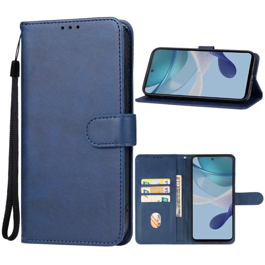 For Motorola Moto G53j Leather Phone Case(Blue) - Motorola Cases by PMC Jewellery | Online Shopping South Africa | PMC Jewellery | Buy Now Pay Later Mobicred