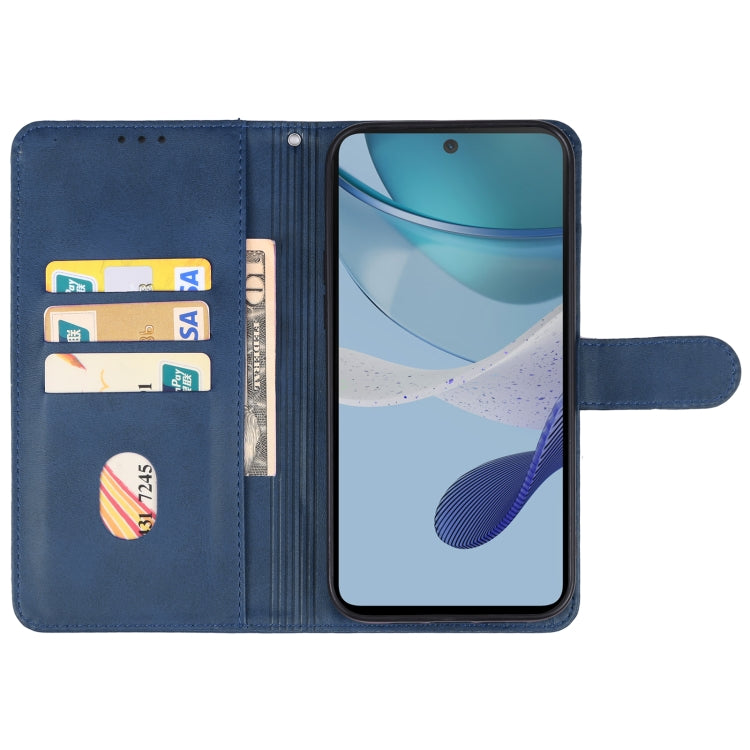 For Motorola Moto G53j Leather Phone Case(Blue) - Motorola Cases by PMC Jewellery | Online Shopping South Africa | PMC Jewellery | Buy Now Pay Later Mobicred