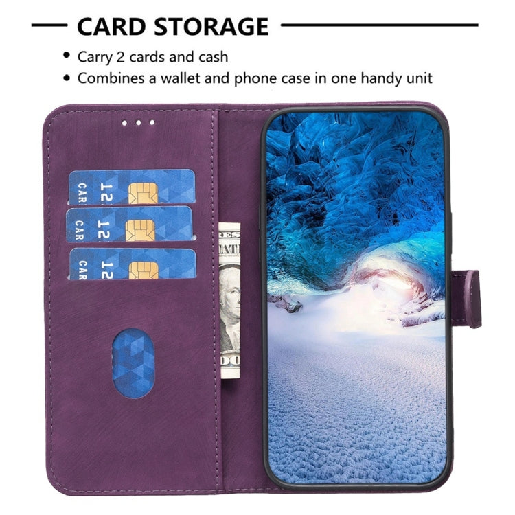 For Xiaomi Redmi Note 12 Pro Global Plaid Embossed Leather Phone Case(Purple) - free shipping - PMC TechLife - Order now!