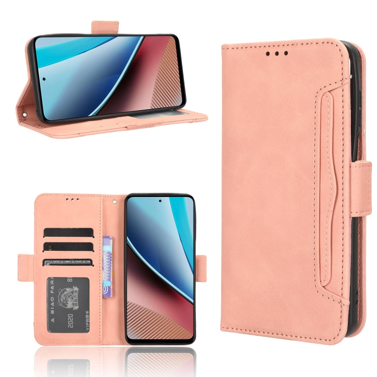 For Motorola Moto G Stylus 5G 2023 Skin Feel Calf Texture Card Slots Leather Phone Case(Pink) - Motorola Cases by PMC Jewellery | Online Shopping South Africa | PMC Jewellery | Buy Now Pay Later Mobicred