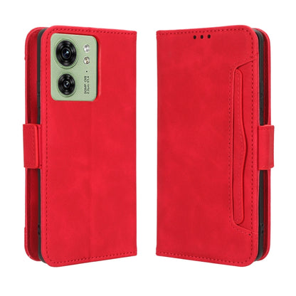 For Motorola Edge 40 Skin Feel Calf Texture Card Slots Leather Phone Case(Red) - Motorola Cases by PMC Jewellery | Online Shopping South Africa | PMC Jewellery | Buy Now Pay Later Mobicred