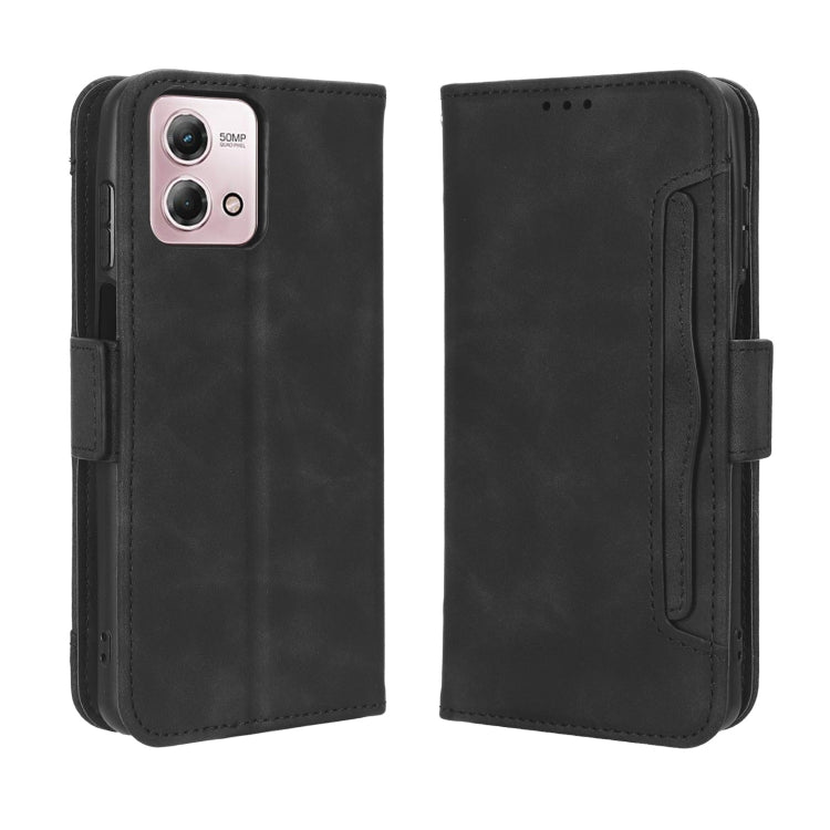 For Motorola Moto G Stylus 4G 2023 Skin Feel Calf Texture Card Slots Leather Phone Case(Black) - Motorola Cases by PMC Jewellery | Online Shopping South Africa | PMC Jewellery | Buy Now Pay Later Mobicred