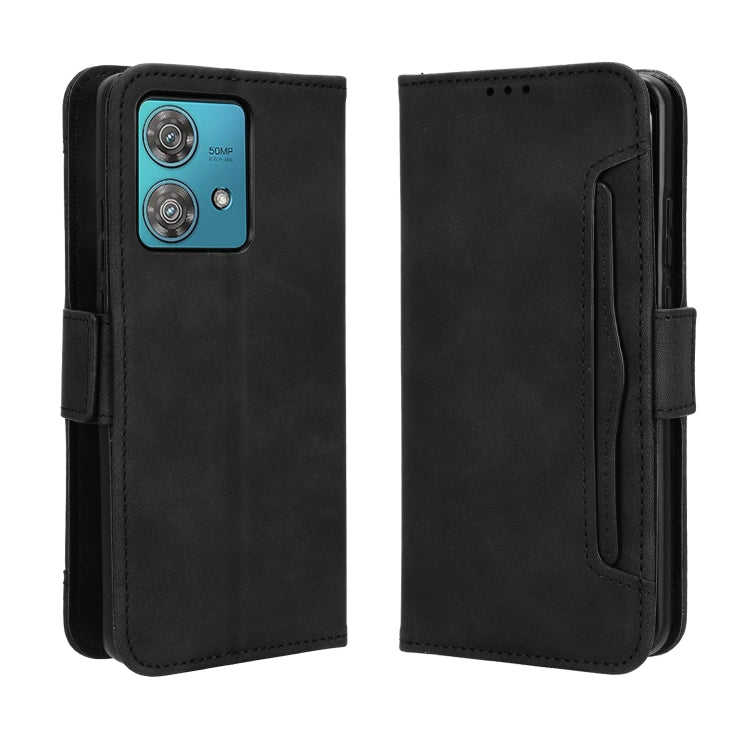 For Motorola Edge 40 Neo 5G Skin Feel Calf Texture Card Slots Leather Phone Case(Black) - Motorola Cases by PMC Jewellery | Online Shopping South Africa | PMC Jewellery | Buy Now Pay Later Mobicred