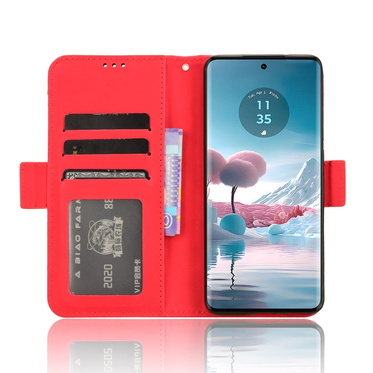 For Motorola Edge 40 Neo 5G Skin Feel Calf Texture Card Slots Leather Phone Case(Red) - Motorola Cases by PMC Jewellery | Online Shopping South Africa | PMC Jewellery | Buy Now Pay Later Mobicred