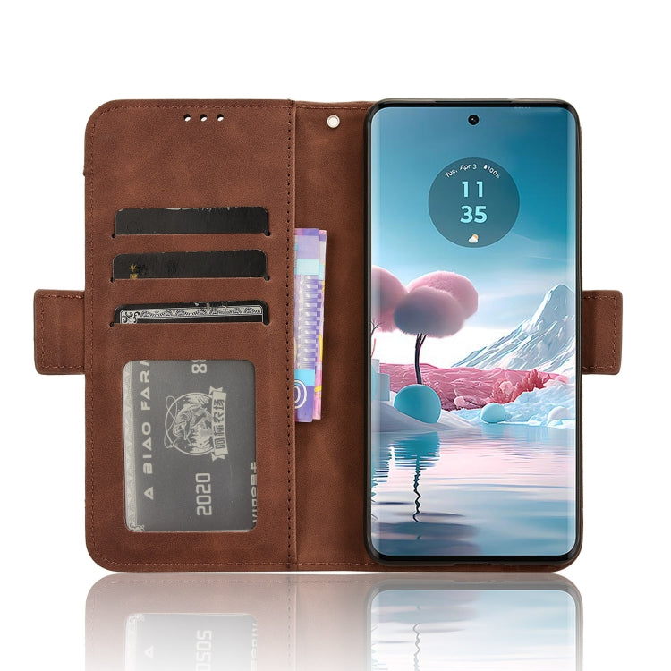 For Motorola Edge 40 Neo 5G Skin Feel Calf Texture Card Slots Leather Phone Case(Brown) - Motorola Cases by PMC Jewellery | Online Shopping South Africa | PMC Jewellery | Buy Now Pay Later Mobicred