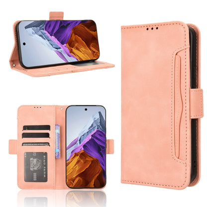 For Google Pixel 9 Pro Skin Feel Calf Texture Card Slots Leather Phone Case(Pink) - Google Cases by PMC Jewellery | Online Shopping South Africa | PMC Jewellery | Buy Now Pay Later Mobicred