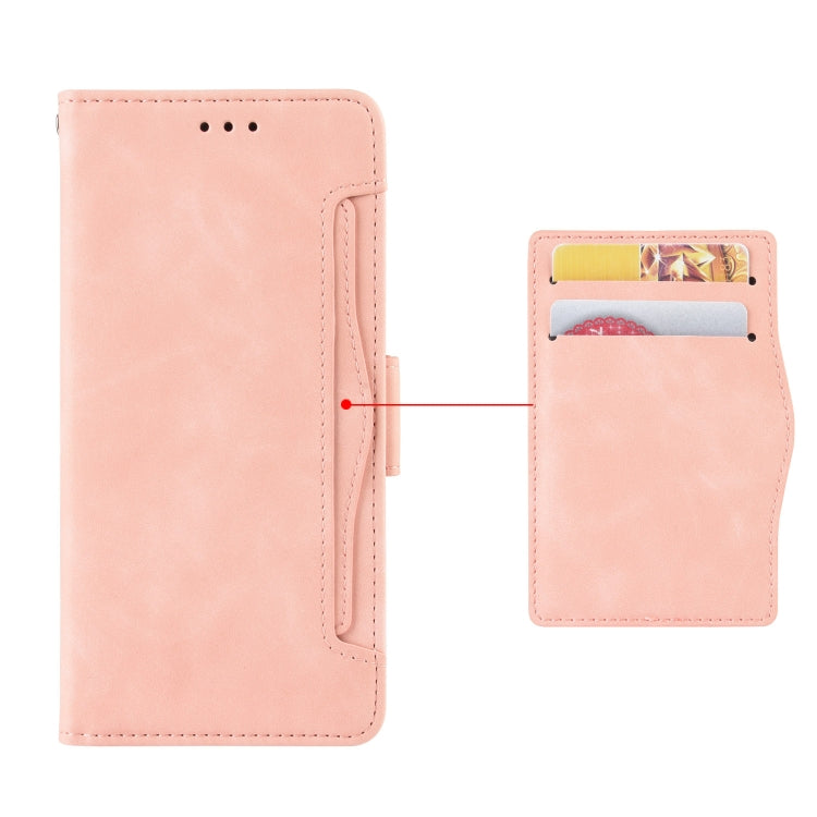 For Google Pixel 9 Skin Feel Calf Texture Card Slots Leather Phone Case(Pink) - Google Cases by PMC TechLife | Online Shopping South Africa | PMC TechLife | Buy Now Pay Later Mobicred