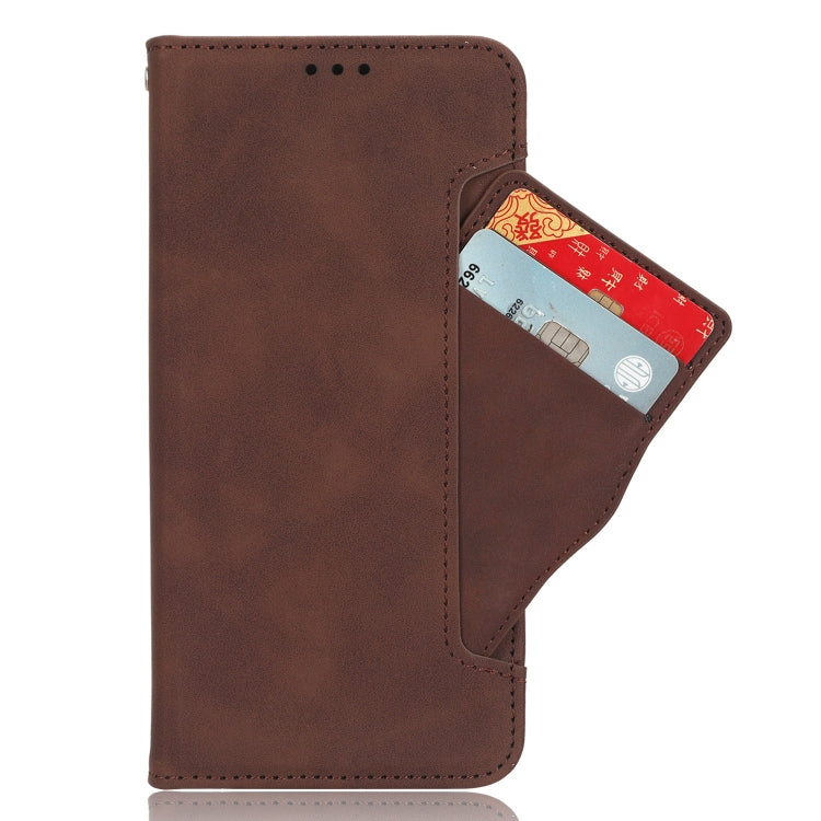 For Google Pixel 9 Skin Feel Calf Texture Card Slots Leather Phone Case(Brown) - Google Cases by PMC TechLife | Online Shopping South Africa | PMC TechLife | Buy Now Pay Later Mobicred