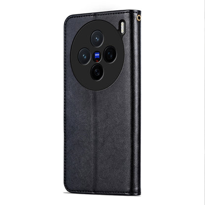 For vivo X200 AZNS Sheepskin Texture Flip Leather Phone Case(Black) - X200 Cases by AZNS | Online Shopping South Africa | PMC Jewellery | Buy Now Pay Later Mobicred