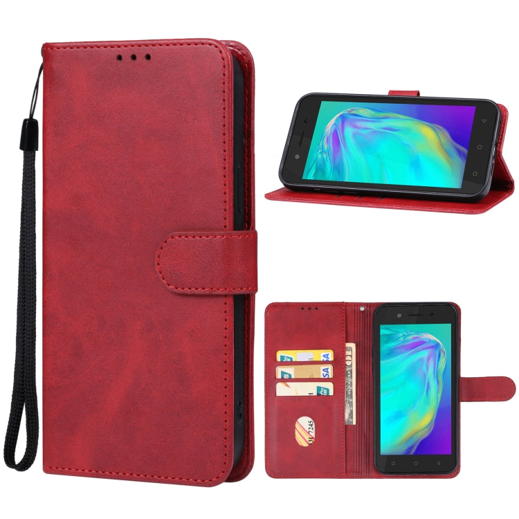 For Tecno Pop 6C Leather Phone Case(Red) - Tecno Cases by PMC Jewellery | Online Shopping South Africa | PMC Jewellery | Buy Now Pay Later Mobicred