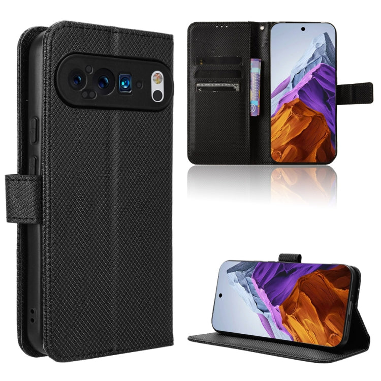 For Google Pixel 9 Pro Diamond Texture Leather Phone Case(Black) - Google Cases by PMC Jewellery | Online Shopping South Africa | PMC Jewellery | Buy Now Pay Later Mobicred