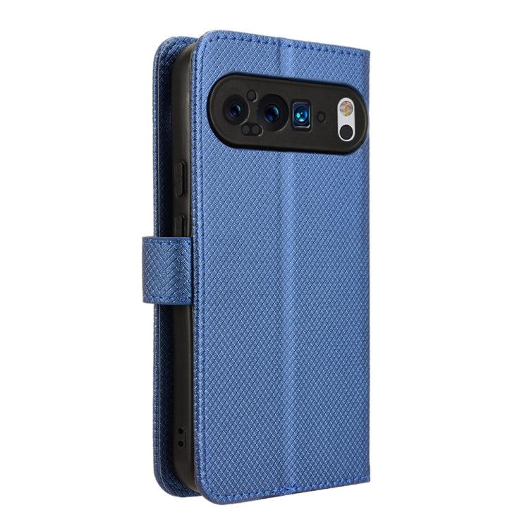 For Google Pixel 9 Diamond Texture Leather Phone Case(Blue) - Google Cases by PMC Jewellery | Online Shopping South Africa | PMC Jewellery | Buy Now Pay Later Mobicred