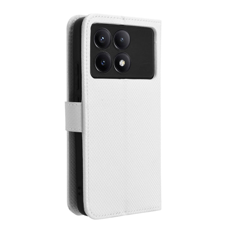 For Xiaomi Redmi K70 / K70 Pro Diamond Texture Leather Phone Case(White) - K70 Pro Cases by PMC Jewellery | Online Shopping South Africa | PMC Jewellery | Buy Now Pay Later Mobicred