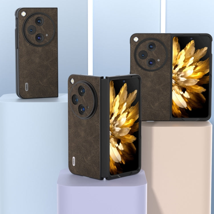 For OPPO Find N3 / OnePlus Open ABEEL Dream Litchi Texture PU Phone Case(Khaki) - Find N3 Cases by PMC TechLife | Online Shopping South Africa | PMC TechLife | Buy Now Pay Later Mobicred