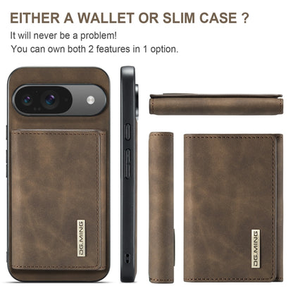 For Google Pixel 9 / 9 Pro DG.MING M1 Series 3-Fold Multi Card Wallet + Magnetic Phone Case(Coffee) - Google Cases by DG.MING | Online Shopping South Africa | PMC Jewellery | Buy Now Pay Later Mobicred