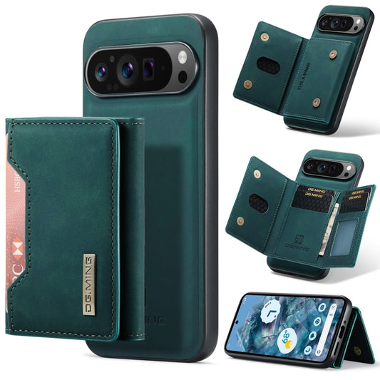 For Google Pixel 9 Pro XL DG.MING M2 Series 3-Fold Multi Card Bag + Magnetic Phone Case(Green) - Google Cases by DG.MING | Online Shopping South Africa | PMC Jewellery | Buy Now Pay Later Mobicred