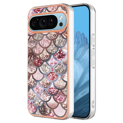 For Google Pixel 9 Pro XL Electroplating IMD TPU Phone Case(Pink Scales) - Google Cases by PMC Jewellery | Online Shopping South Africa | PMC Jewellery | Buy Now Pay Later Mobicred