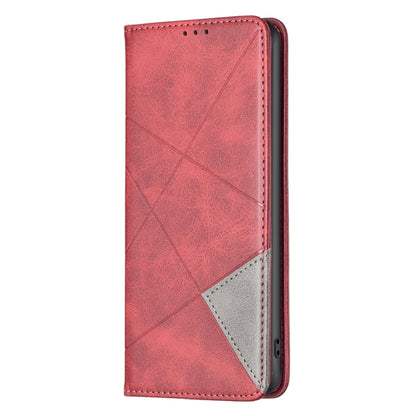 For Xiaomi Poco F5 5G / Redmi Note 12 Turbo Rhombus Texture Magnetic Leather Phone Case(Red) - Xiaomi Cases by PMC Jewellery | Online Shopping South Africa | PMC Jewellery | Buy Now Pay Later Mobicred