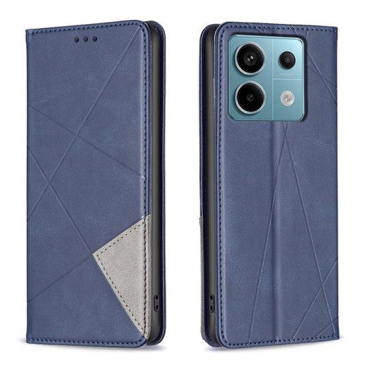 For Xiaomi Redmi Note 13 Pro 5G Rhombus Texture Magnetic Leather Phone Case(Blue) - Xiaomi Cases by PMC Jewellery | Online Shopping South Africa | PMC Jewellery | Buy Now Pay Later Mobicred