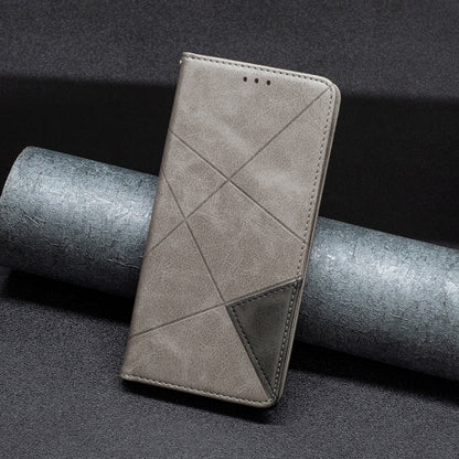 For Xiaomi 13T / 13T Pro / Redmi K60 Ultra Rhombus Texture Magnetic Leather Phone Case(Grey) - Redmi K60 Ultra Cases by PMC Jewellery | Online Shopping South Africa | PMC Jewellery | Buy Now Pay Later Mobicred