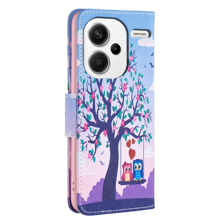 For Xiaomi Redmi Note 13 Pro+ 5G Colored Drawing Pattern Leather Phone Case(Owl) - Xiaomi Cases by PMC Jewellery | Online Shopping South Africa | PMC Jewellery | Buy Now Pay Later Mobicred