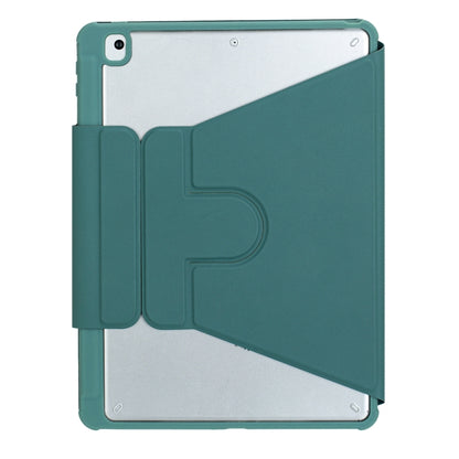 For iPad 10th Gen 10.9 2022 F10B 360 Rotation Acrylic Transparent Bluetooth Keyboard Leather Case(Green) - Universal by PMC Jewellery | Online Shopping South Africa | PMC Jewellery