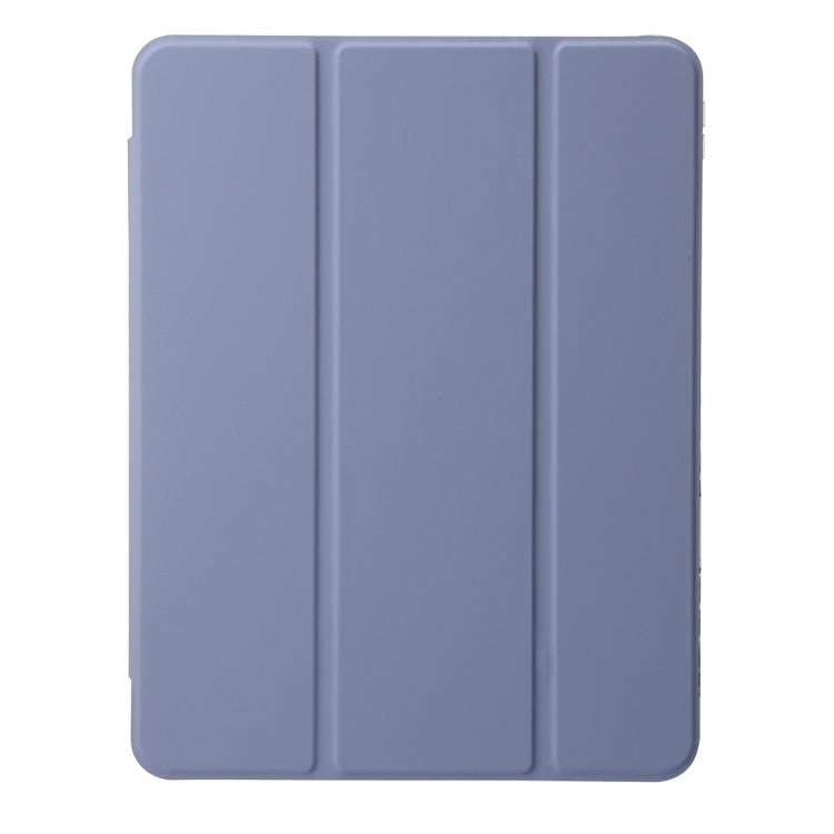 For iPad Pro 11 2024 Clear Acrylic 3-Fold Leather Tablet Case(Lavender Purple) - iPad Pro 11 2024 Cases by PMC Jewellery | Online Shopping South Africa | PMC Jewellery | Buy Now Pay Later Mobicred