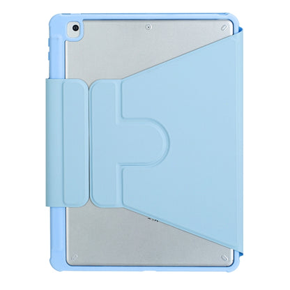 For iPad 10th Gen 10.9 2022 F10B-AS 360 Rotation Acrylic Transparent Bluetooth Keyboard Leather Case With Touch Control / Backlight(Blue) - Universal by PMC Jewellery | Online Shopping South Africa | PMC Jewellery