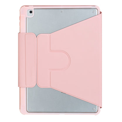 For iPad 10th Gen 10.9 2022 F10BS 360 Rotation Acrylic Transparent Bluetooth Keyboard Leather Case With Backlight(Pink) - Universal by PMC Jewellery | Online Shopping South Africa | PMC Jewellery