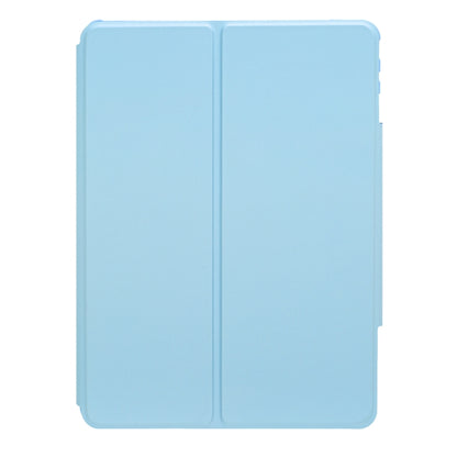 For iPad 10th Gen 10.9 2022 F10BS 360 Rotation Acrylic Transparent Bluetooth Keyboard Leather Case With Backlight(Blue) - Universal by PMC Jewellery | Online Shopping South Africa | PMC Jewellery