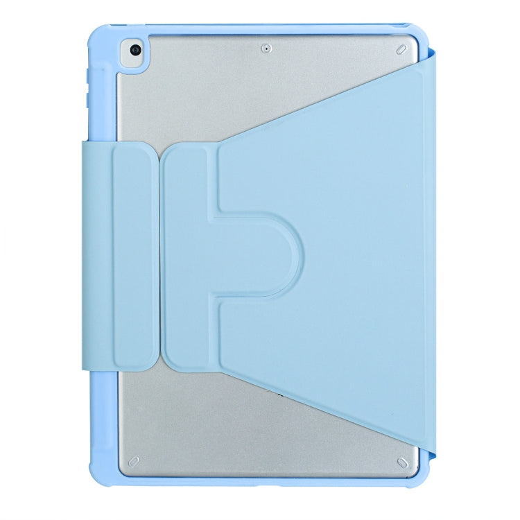 For iPad 10th Gen 10.9 2022 F10BS 360 Rotation Acrylic Transparent Bluetooth Keyboard Leather Case With Backlight(Blue) - Universal by PMC Jewellery | Online Shopping South Africa | PMC Jewellery