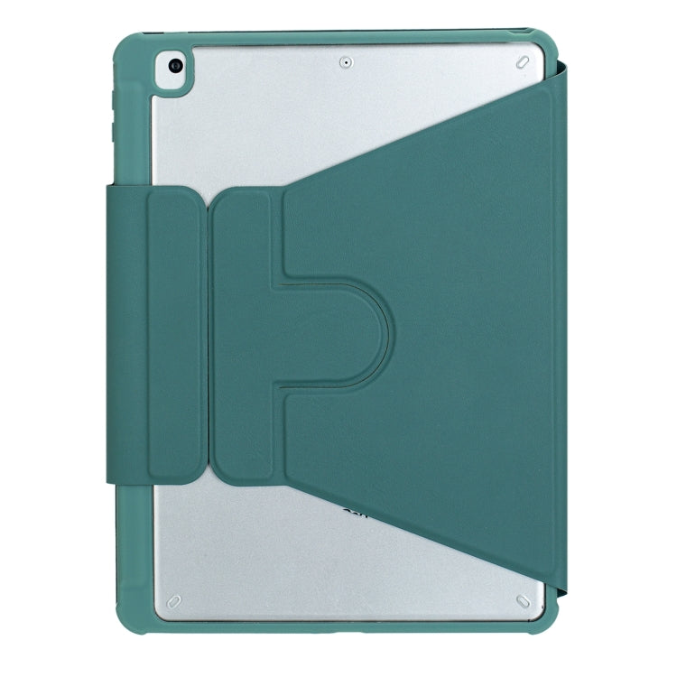 For iPad 10th Gen 10.9 2022 F10BS 360 Rotation Acrylic Transparent Bluetooth Keyboard Leather Case With Backlight(Green) - Universal by PMC Jewellery | Online Shopping South Africa | PMC Jewellery