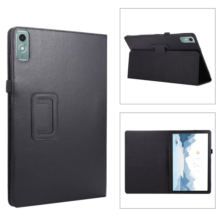 For Lenovo Xiaoxin Pad Pro 12.7 Litchi Texture Leather Tablet Case(Black) - Lenovo by PMC Jewellery | Online Shopping South Africa | PMC Jewellery